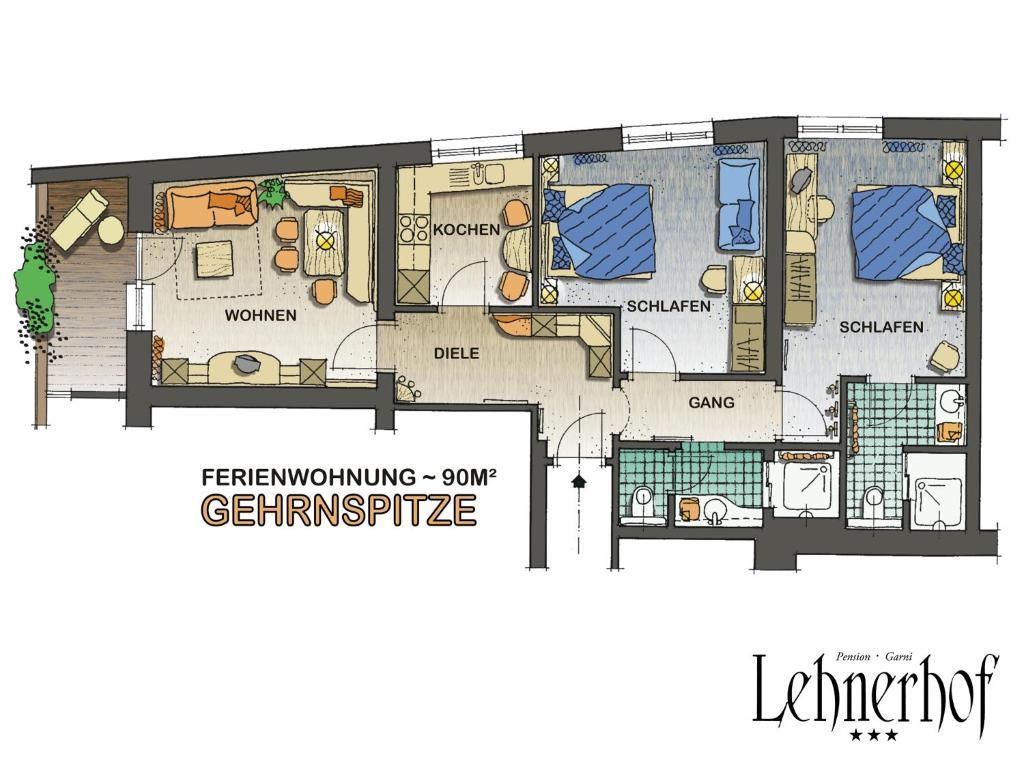 Pension Lehnerhof Leutasch Habitación foto